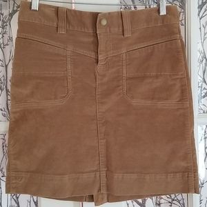 Athleta Washed Velvet Midi Skirt Brown SZ 4